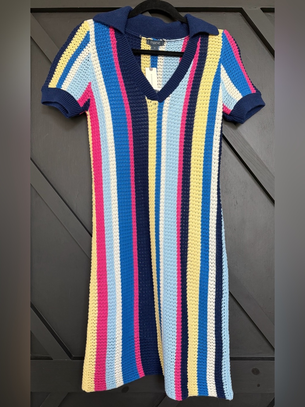 NWT Anthropologie Maeve Collared Knit Mini Dress, Size XS - Picture 4 of 10